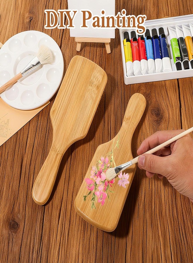 Hpmjz 10pcs Bamboo Hair Brushes for Women Bulk 8.46" × 2.5"Wooden Paddle Brush Scalp Massage Bamboo Bristles Anti Static Men Engraving DIY Gift Hairbrush for Father's Day Wedding Birthday Party - Image 5
